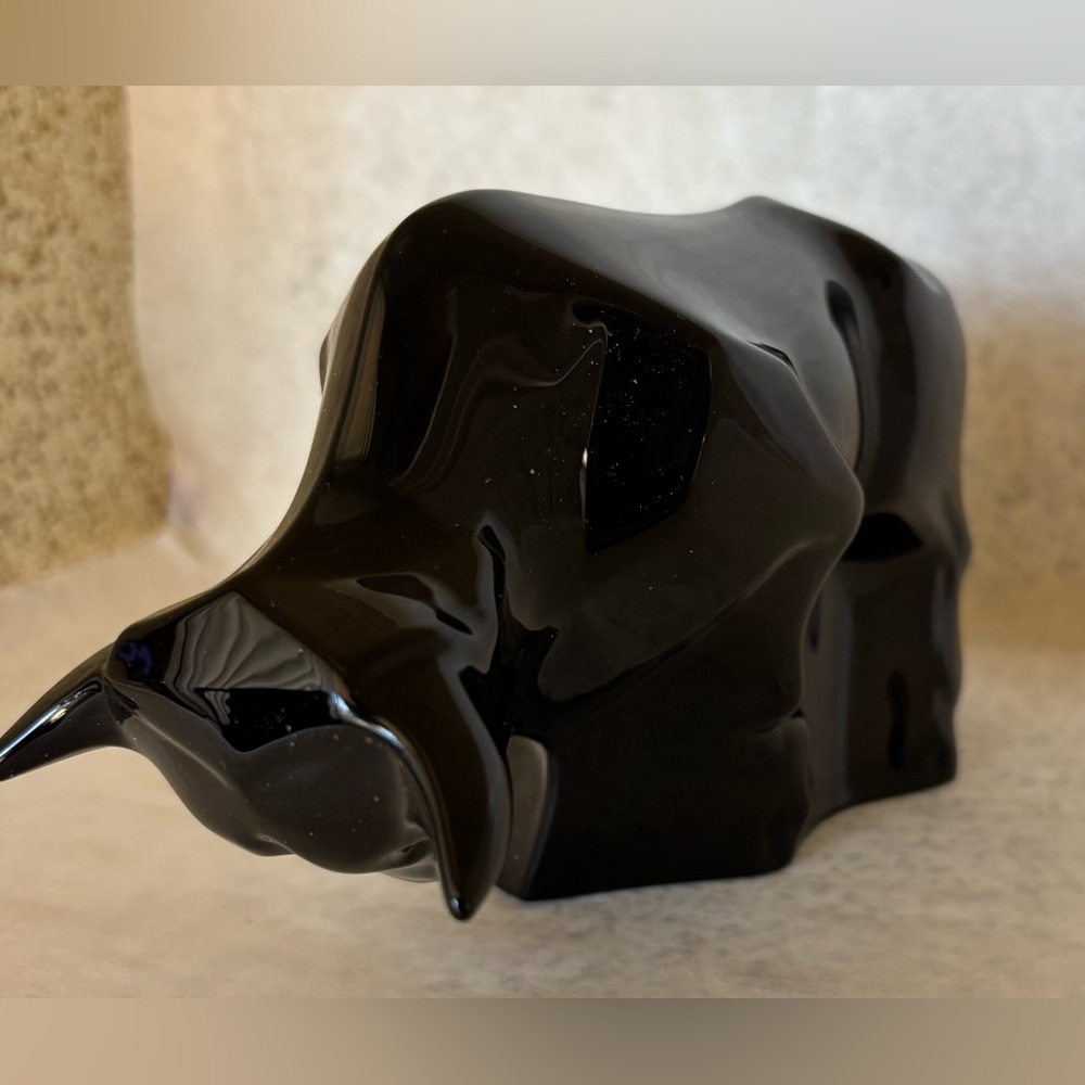Baccarat Black Crystal Bull - Picture 5 of 14